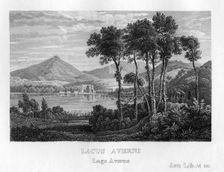 Lake Avernus, Campania, Italy, c1833. Creator: Unknown