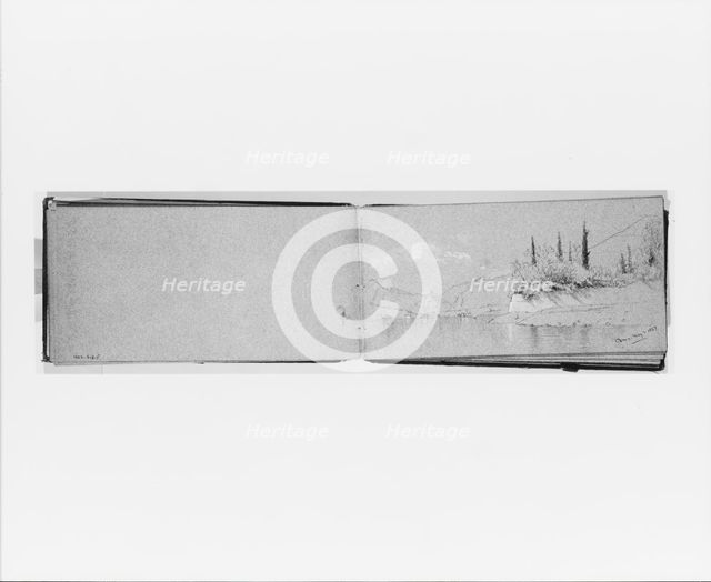 Lake Como, May 3, 1869 (recto, from Sketchbook), 1869. Creator: Jervis McEntee.