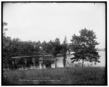 Lake from Assembly Hotel No. 2., Lake Orion , Mich., c1900. Creator: Unknown