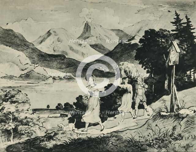 Lake Fuschl, Salzburg, Austria, 1823, (1943).  Creator: Ludwig Richter.