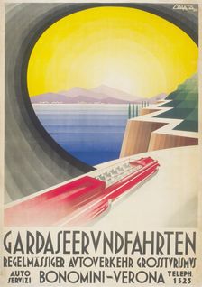 Lake Garda tours: regular car traffic, 1930. Creator: Colato, Arduino (1880-1954)