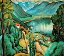 Lake Geneva 1914. Artist: Il'ya Mashkov
