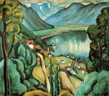Lake Geneva 1914. Artist: Il'ya Mashkov