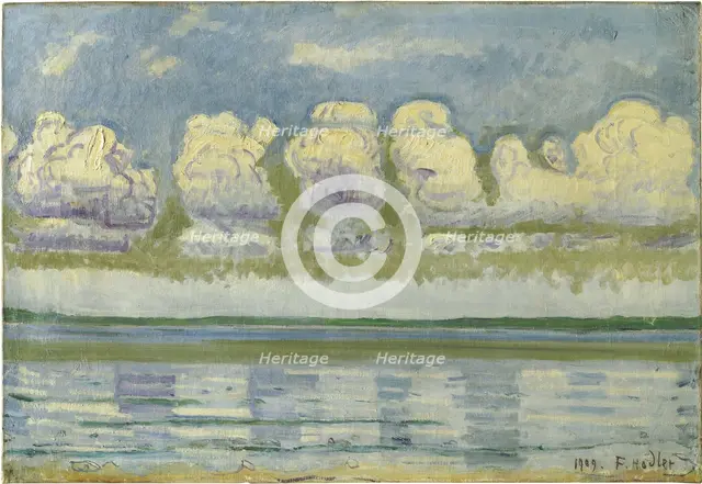 Lake Geneva with the Swiss Jura, 1909. Artist: Hodler, Ferdinand (1853-1918)