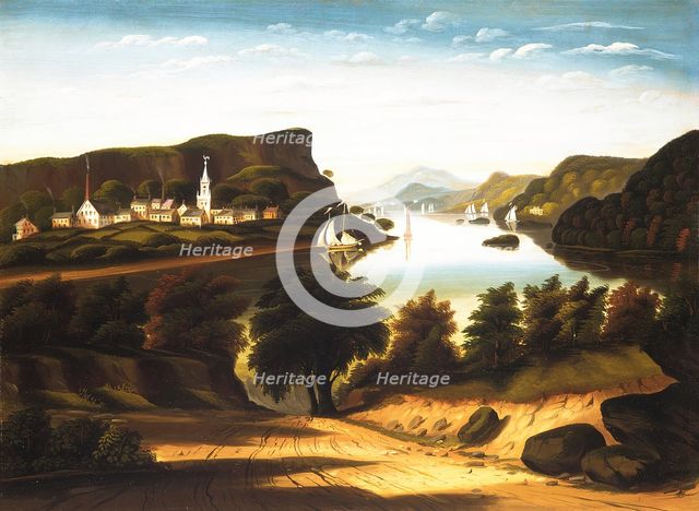 Lake George and the Village of Caldwell, ca. 1850s. Creator: Thomas Chambers.