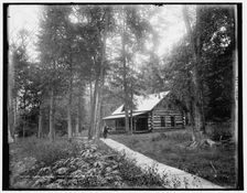 Lake Gogebic, Mich., cottage near hotel, between 1880 and 1899. Creator: Unknown