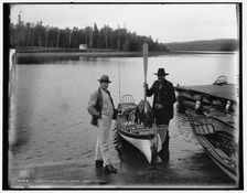 Lake Gogebic, Mich., black bass fishing, c1898. Creator: Unknown