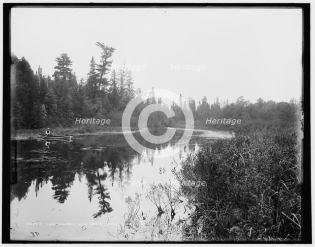 Lake Gogebic, Mich., State River, looking up, c1898. Creator: Unknown.