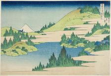 Lake Hakone in Sagami Province (Soshu Hakone Kosui), from the series "Thirty-six..., c. 1830/33. Creator: Hokusai