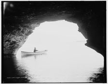 Lake Huron from the caves, Pointe aux Barques, between 1890 and 1901. Creator: Unknown