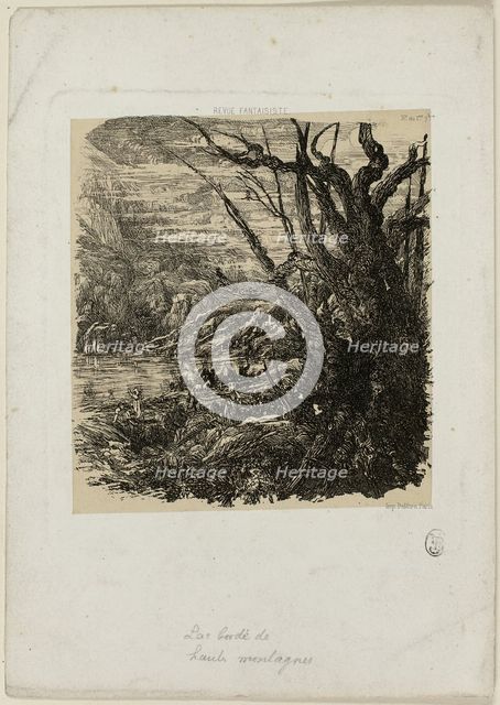 Lake in the Mountains, from Revue Fantaisiste, n.d. Creator: Rodolphe Bresdin.
