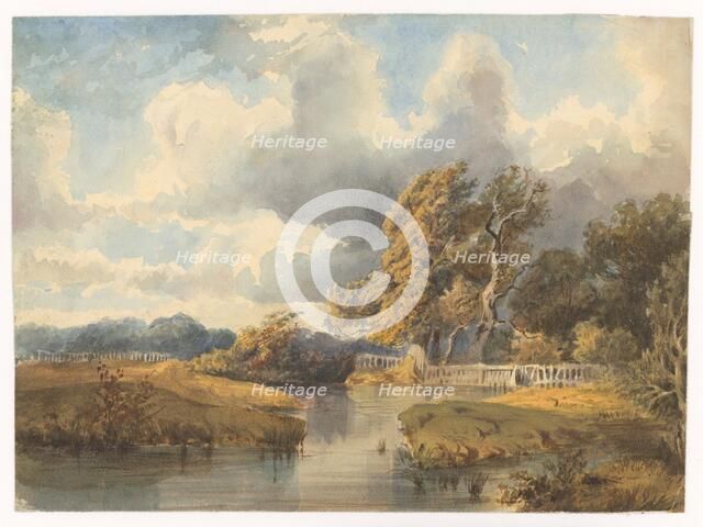 Lake in the Swiss Park, around 1870. Creator: Ladislav Mednyanszky.