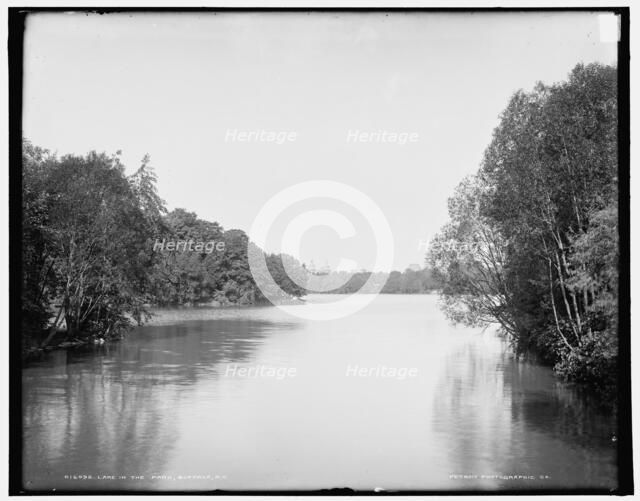 Lake in the park, Buffalo, N.Y., between 1900 and 1906. Creator: Unknown.