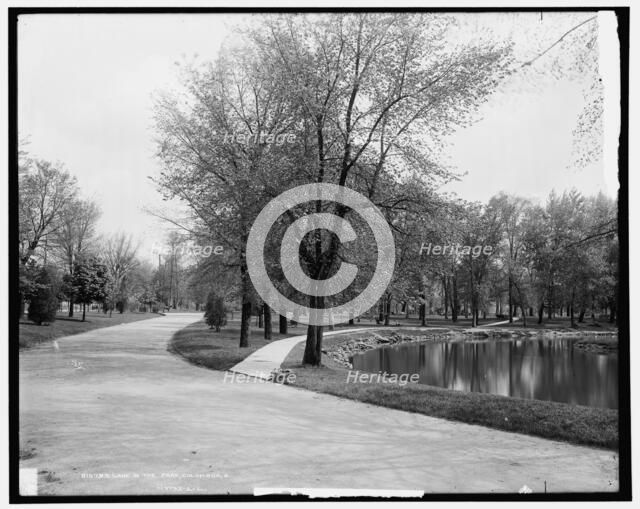 Lake in the park, Columbus, Ohio, between 1900 and 1906. Creator: Unknown.