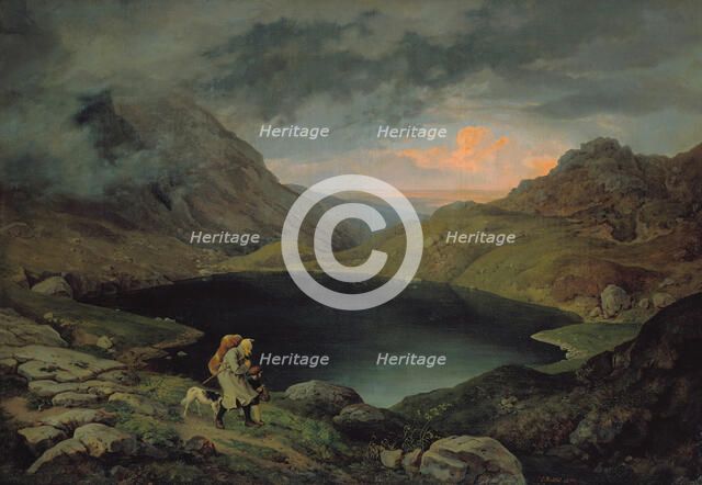 Lake in the Riesengebirge, 1839. Artist: Richter, Gustav (Karl Ludwig) (1823-1884)