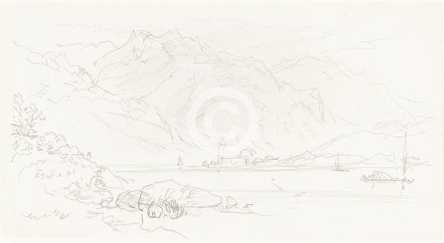 Lake in a Mountainous Landscape. Creator: Birket Foster.
