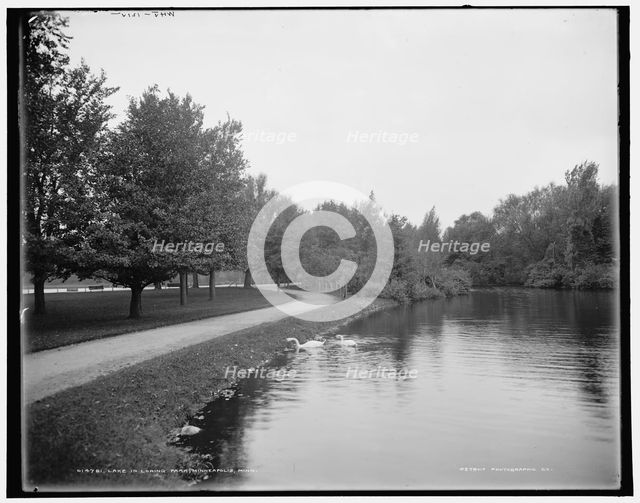 Lake in Loring Park, Minneapolis, Minn., (1902?). Creator: William H. Jackson.