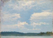 Lake Landscape, Cloudy Sky, 1886. Creator: Eero Jarnefelt