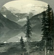 Lake Louise, the "Queen of Lakes", and Mount Victoria. Alberta, Canada. c1930s. Creator: Unknown