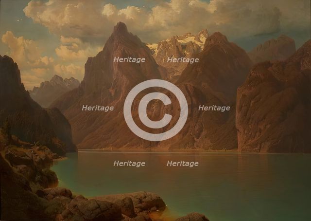 Lake Lucerne, 1858. Creator: Max Haushofer.