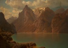 Lake Lucerne, 1858. Creator: Max Haushofer