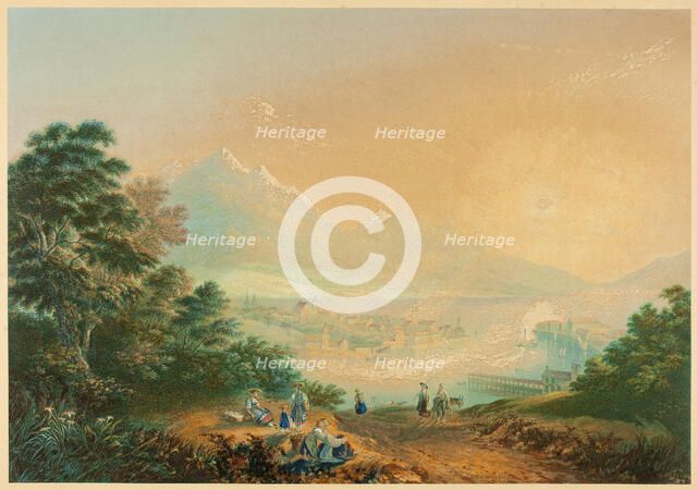 Lake Lucerne, Switzerland, 1857. Creator: George Baxter.