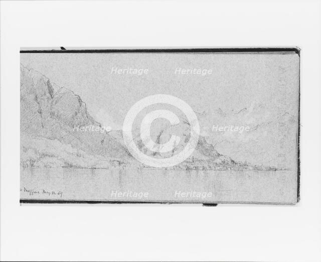 Lake Maggiore, May 11, 1869 (recto, from Sketchbook), 1869. Creator: Jervis McEntee.