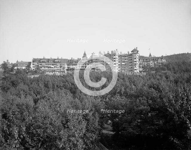 Lake Mohonk Mountain House from the west, Lake Mohonk, N.Y., between 1900 and 1910. Creator: Unknown.