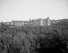 Lake Mohonk Mountain House from the west, Lake Mohonk, N.Y., between 1900 and 1910. Creator: Unknown