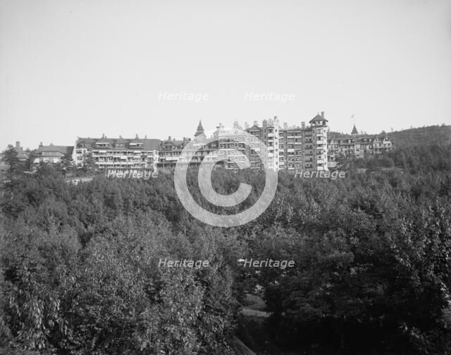 Lake Mohonk Mountain House from the west, Lake Mohonk, N.Y., between 1900 and 1910. Creator: Unknown.