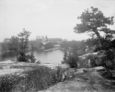 Lake Mohonk Mountain House, N.Y., from near trail to Sky Top, between 1895 and 1910. Creator: Unknown