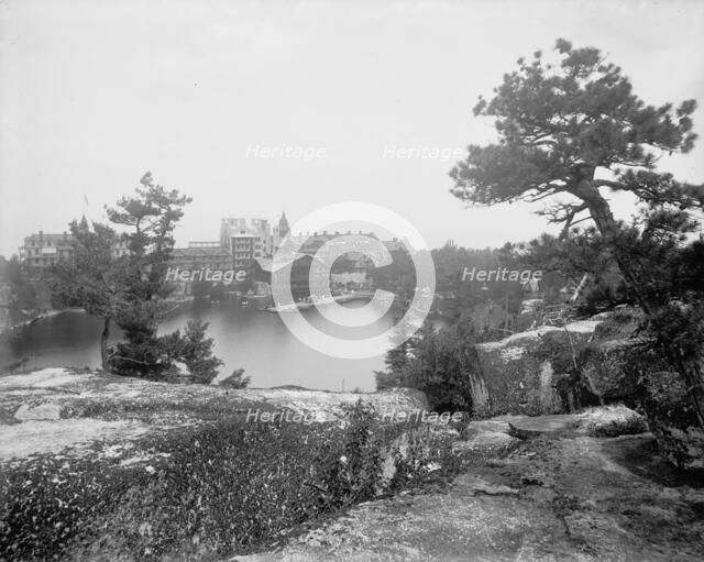 Lake Mohonk Mountain House, N.Y., from near trail to Sky Top, between 1895 and 1910. Creator: Unknown.