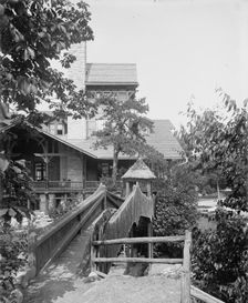 Lake Mohonk Mountain House, N.Y., rustic bridge, between 1895 and 1910. Creator: Unknown