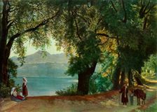 Lake Nemi near Rome 1820s, (1965). Creator: Sil'vestr Shchedrin