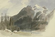 Lake Oeschinen near Kandersteg, c1849. Creator: Carl Theodor Reiffenstein