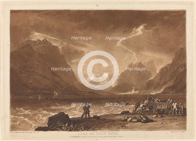 Lake of Thun, published 1808. Creator: JMW Turner.