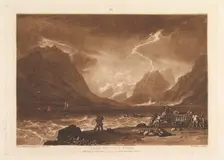 Lake of Thun, Swiss (Liber Studiorum, part III, plate 15), June 10, 1808. Creator: JMW Turner
