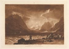 Lake of Thun, Swiss (Liber Studiorum, part III, plate 15), June 10, 1808. Creator: JMW Turner