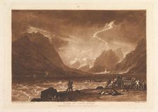 Lake of Thun, Swiss (Liber Studiorum, part III, plate 15), June 10, 1808. Creator: JMW Turner