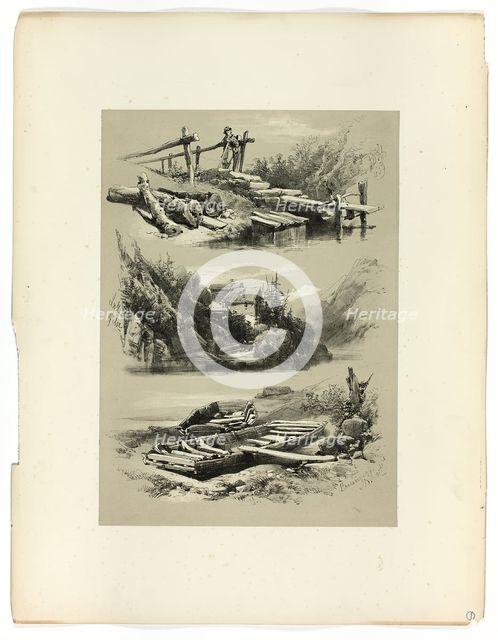 Lake of Uri and Brunnen, from Picturesque Selections, 1859. Creator: James Duffield Harding.