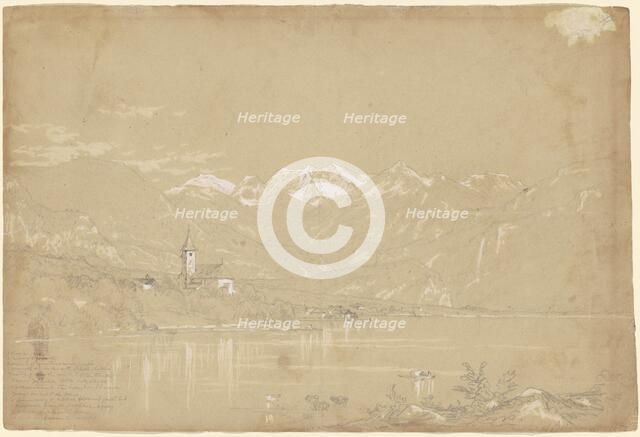 Lake of Brienz, late 19th century. Creator: John William Casilear.