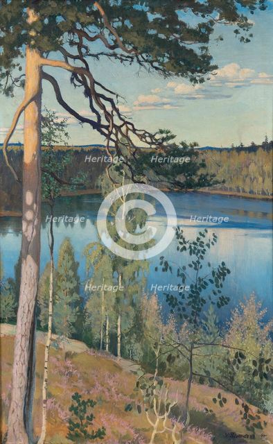 Lake on the Wilderness, 1895. Artist: Blomstedt, Väinö Alfred (1871-1947)