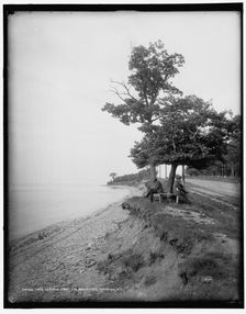 Lake Ontario from the boulevard, Oswego, N.Y., between 1890 and 1901. Creator: Unknown