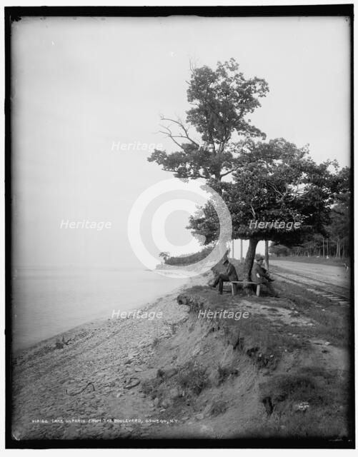 Lake Ontario from the boulevard, Oswego, N.Y., between 1890 and 1901. Creator: Unknown.