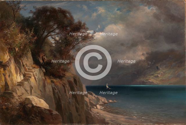 Lake Scene, 1875. Creator: Edward L. Custer.