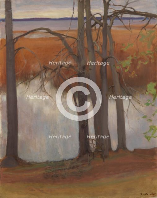 Lake Shore with Reeds, 1905. Creator: Eero Jarnefelt.