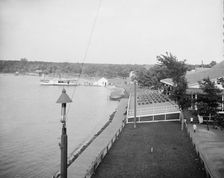 Lake shore and pavilion at Wildwood, White Bear Lake, near St. Paul, Minn., between 1900 and 1905. Creator: Unknown