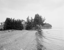 Lake shore at Melburne (i.e. Shelburne) Farms, Vt., between 1900 and 1906. Creator: Unknown