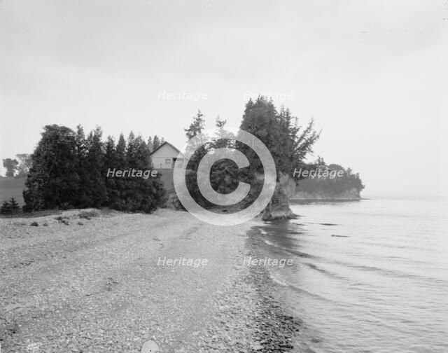 Lake shore at Melburne (i.e. Shelburne) Farms, Vt., between 1900 and 1906. Creator: Unknown.