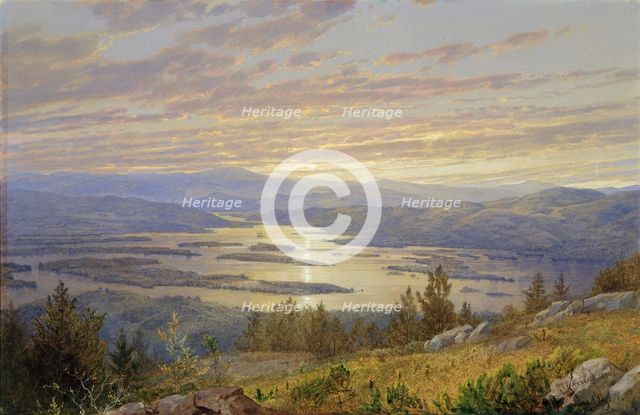 Lake Squam from Red Hill, 1874. Creator: William Trost Richards.